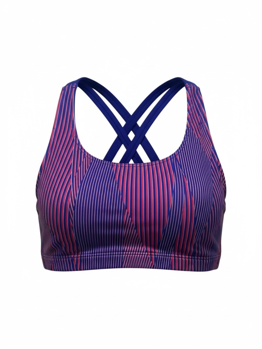 Under Armour HeatGear Girls Youth L Purple Pink Crossback Sports Bra